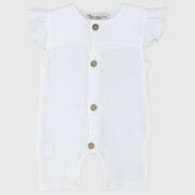 Ruffled Shoulders Sleeveless Romper - Ourkids - Berceau