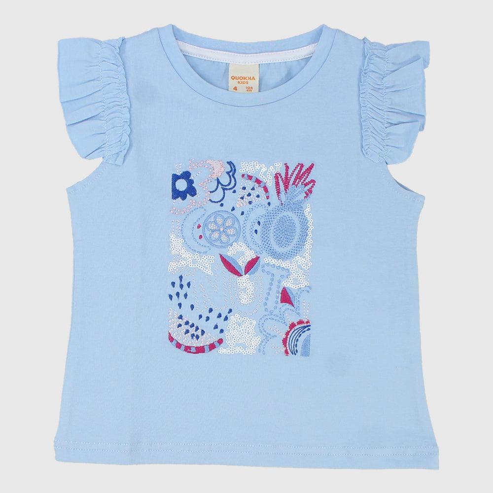 Ruffled Shoulders Sleeveless T-Shirt - Ourkids - Quokka