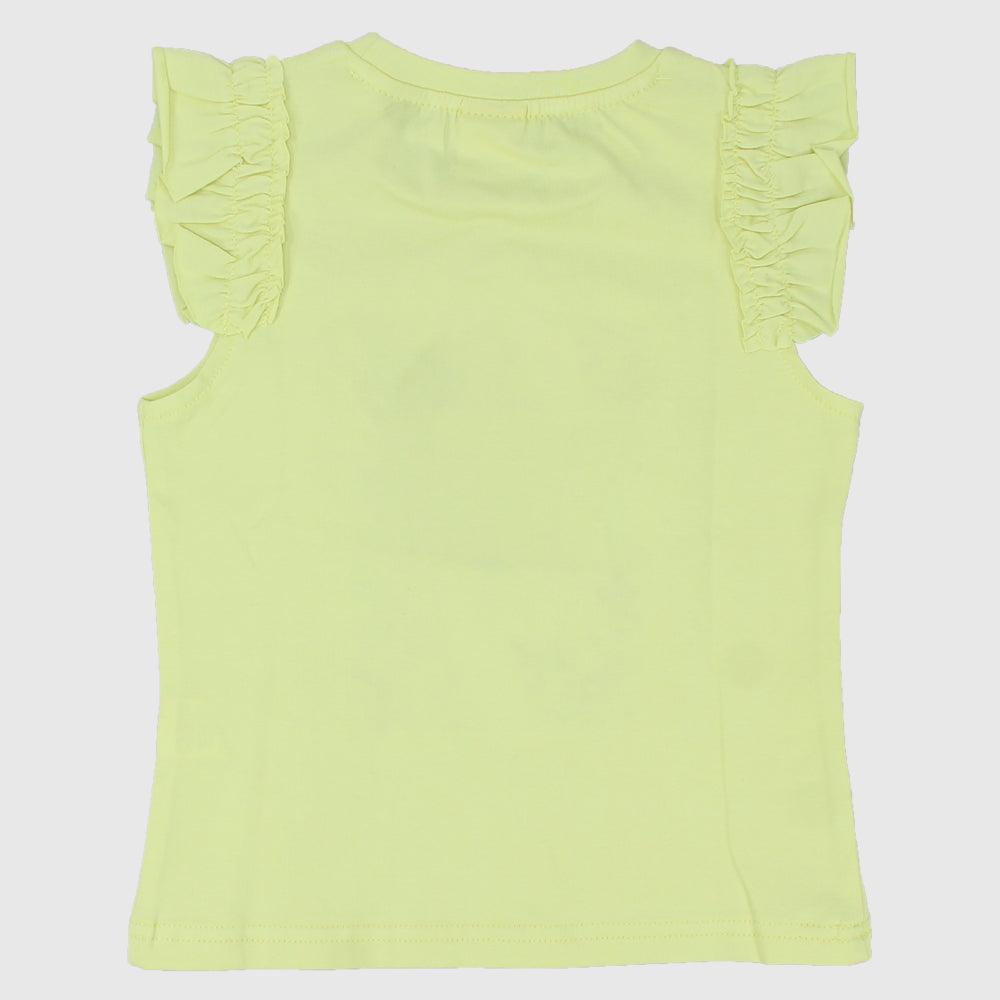 Ruffled Shoulders Sleeveless T-Shirt - Ourkids - Quokka