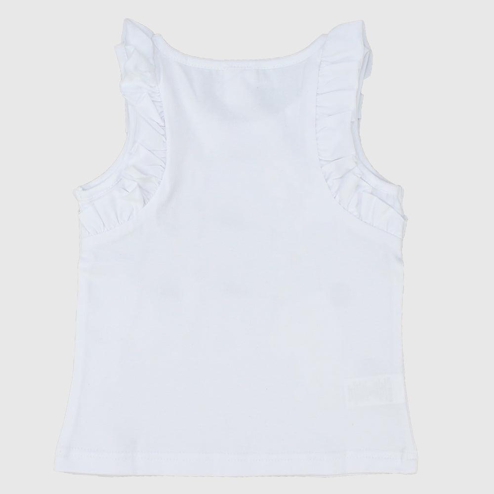 Ruffled Shoulders Sleeveless T-Shirt - Ourkids - Quokka