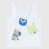 Ruffled Shoulders Sleeveless T-Shirt - Ourkids - Quokka