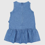 Ruffled Sleeveless Jean Dress - Ourkids - Pompelo