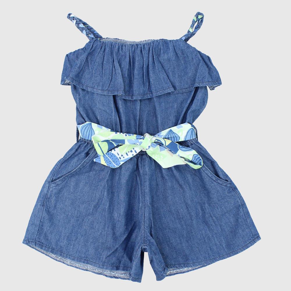 Ruffled Sleeveless Overall - Ourkids - Quokka