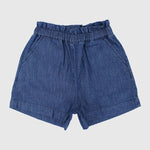 Ruffled Waist Jean Shorts - Ourkids - Pompelo