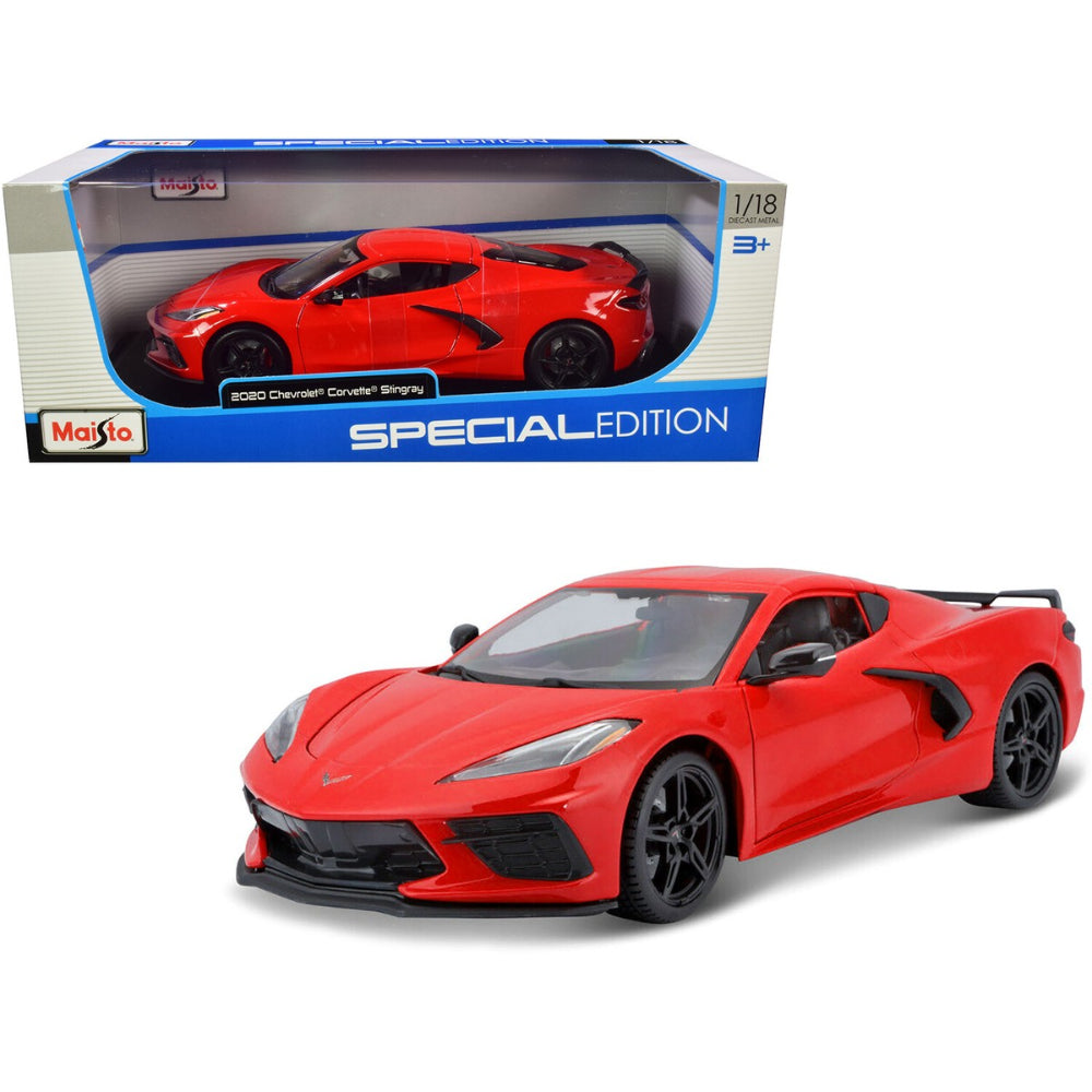 Maisto 2020 Chevrolet Corvette Stingray Coupe Z51 Die-Cast Model – 1:18 Scale - Toys