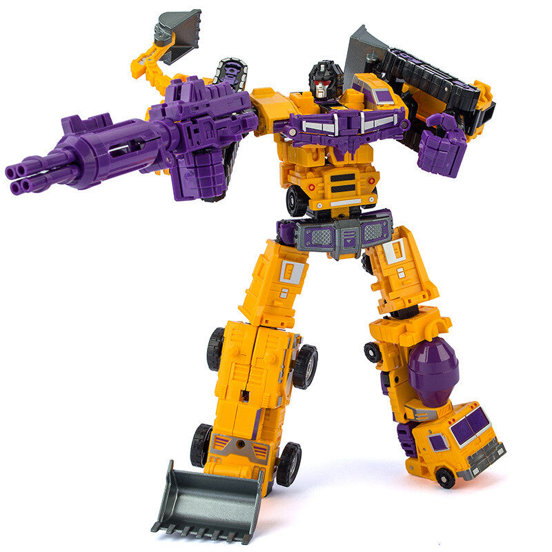 "X-Warrior" 6-in-1 Transforming Robot Toy – Yellow - Toys - OKO