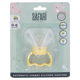 Safari Baby Automatic Cherry Silicone Soother 0-6 M - Ourkids - Safari Baby