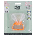 Safari Baby Automatic Cherry Silicone Soother 0-6 M - Ourkids - Safari Baby