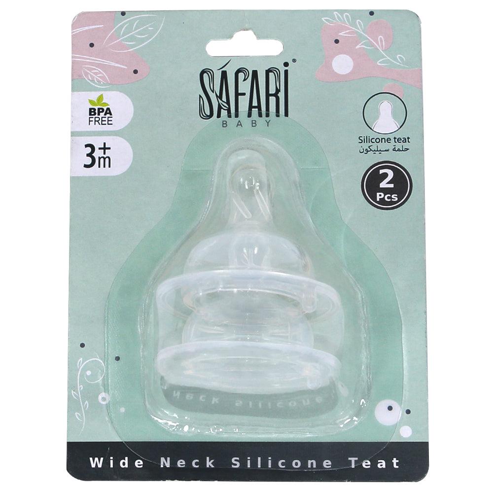 Safari feeding bottle wide-neck teat 3 m +, 2 pcs - Ourkids - Safari Baby