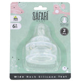 Safari feeding bottle wide-neck teat 6 m +, 2 pcs - Ourkids - Safari Baby