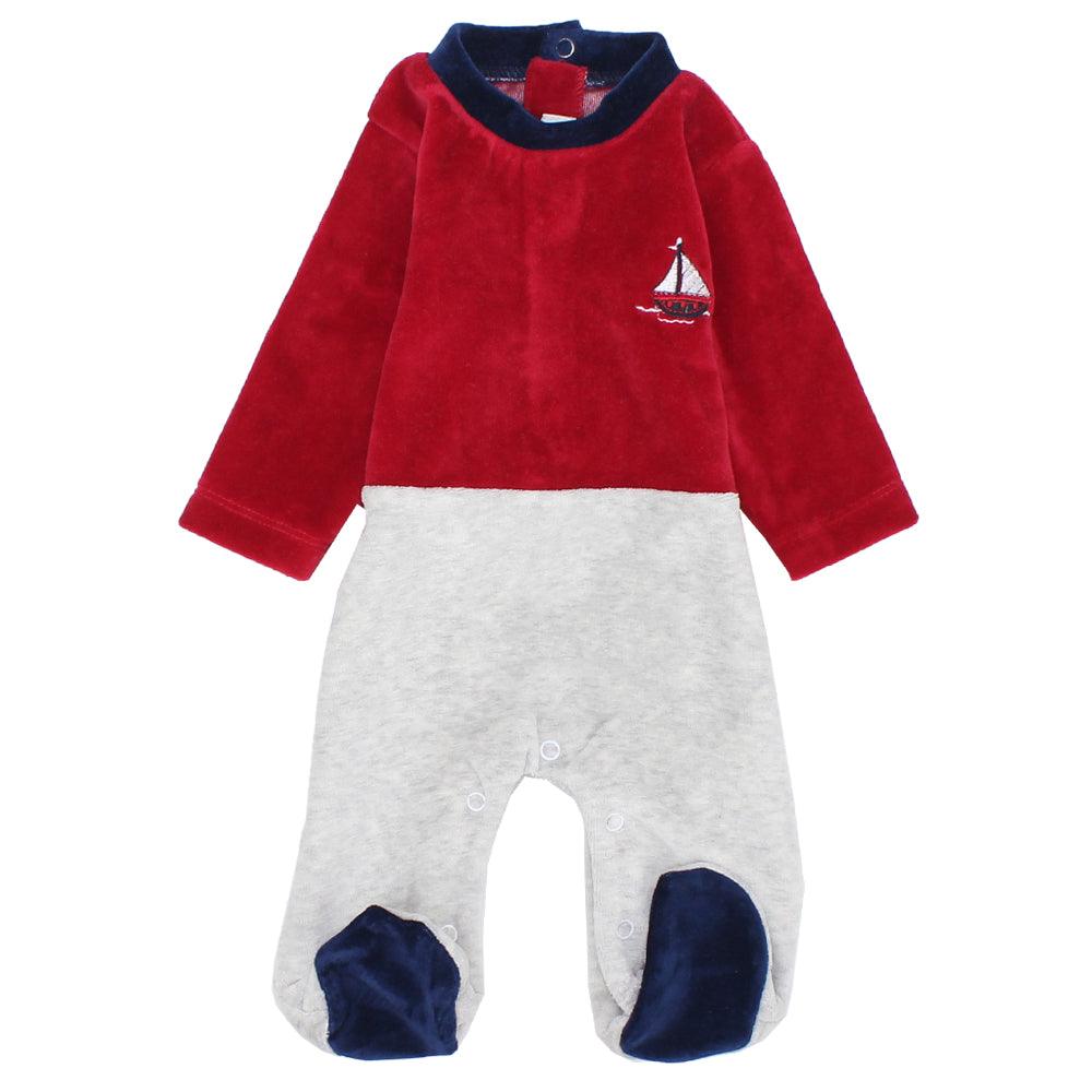 Sailors' Velvet Baby Footie - Ourkids - Ourkids