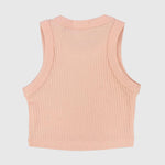 Salmon Cropped Ribbed Tank Top - Ourkids - Playmore