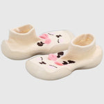 SALMON GRIPPER SLIPPER WINTER THICK COTTON BABY SOCKS - Ourkids - Bella Bambino