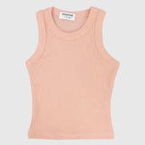 Salmon Ribbed Tank Top - Ourkids - Playmore