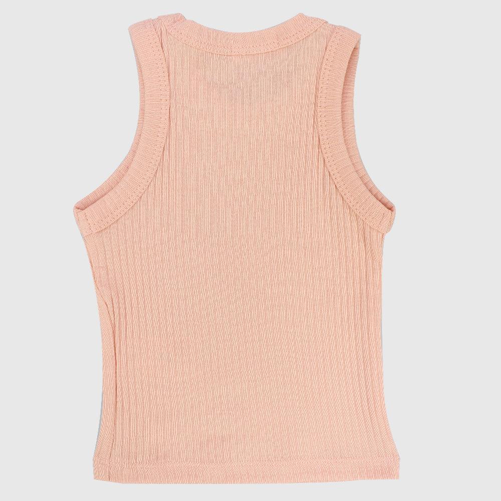 Salmon Ribbed Tank Top - Ourkids - Playmore