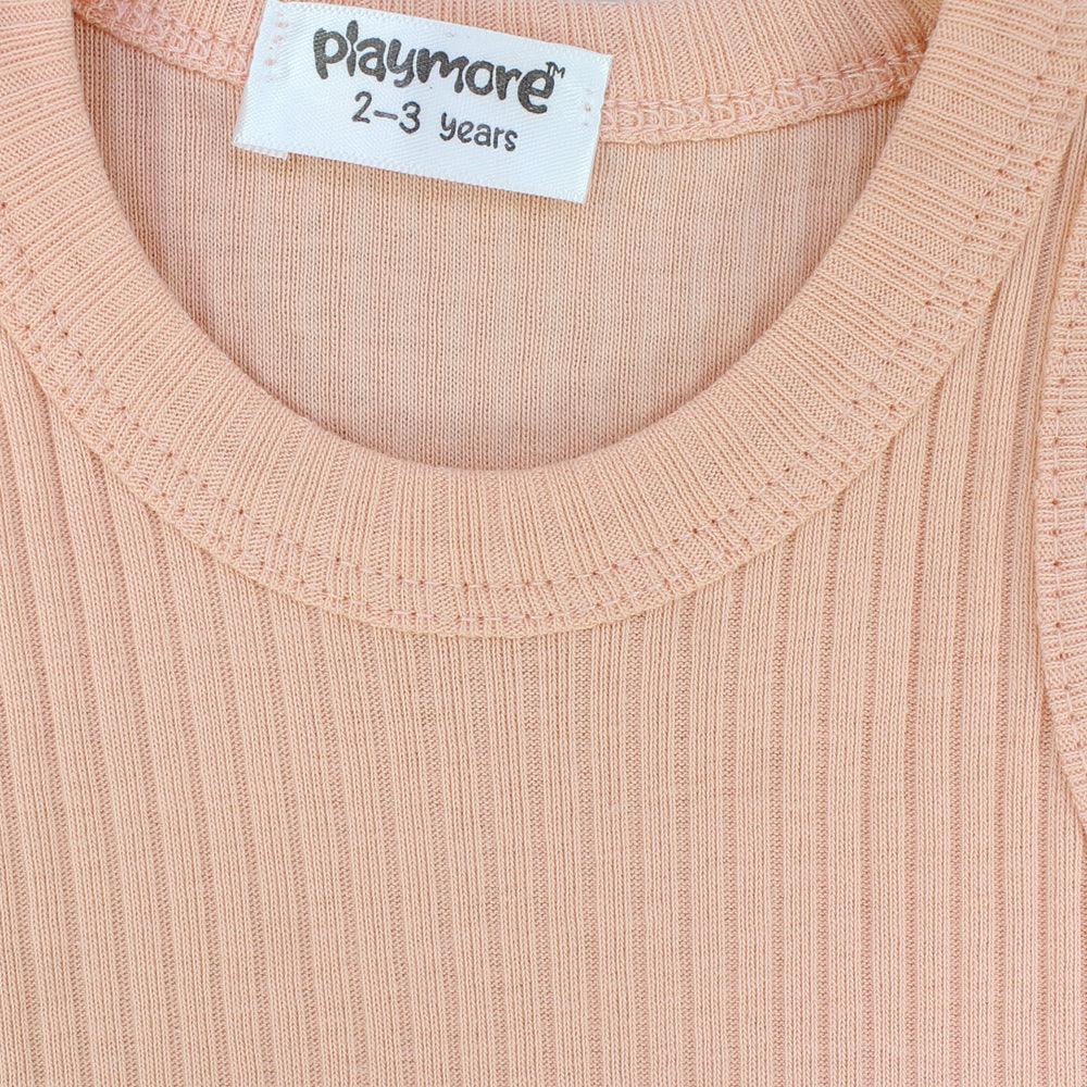 Salmon Ribbed Tank Top - Ourkids - Playmore