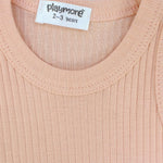 Salmon Ribbed Tank Top - Ourkids - Playmore