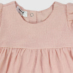 Salmon Short-Sleeved Dress - Ourkids - Playmore