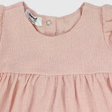 Salmon Short-Sleeved Dress - Ourkids - Playmore