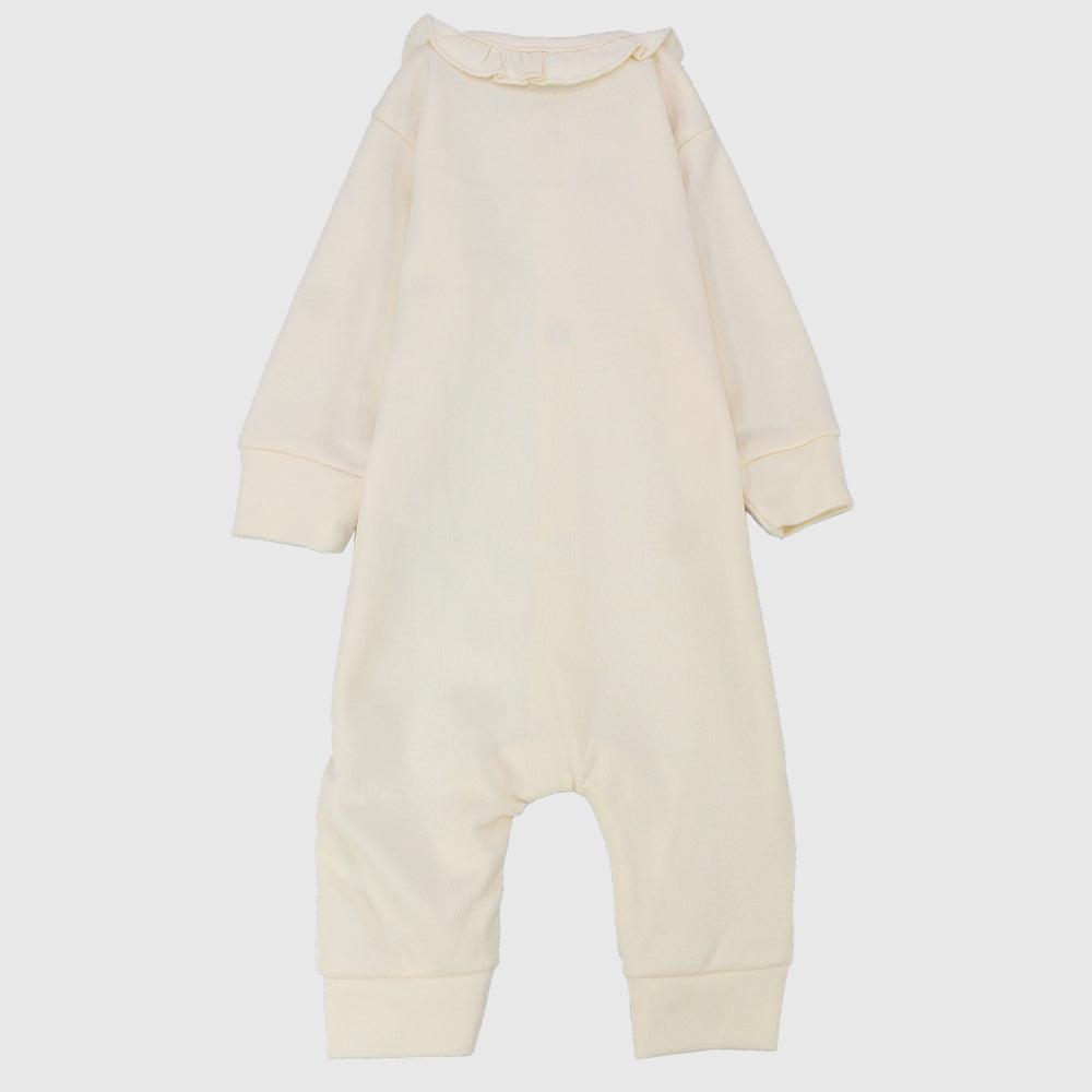 Salmon Swinging Bear Long-Sleeved Baby Footless Onesie - Ourkids - Berceau