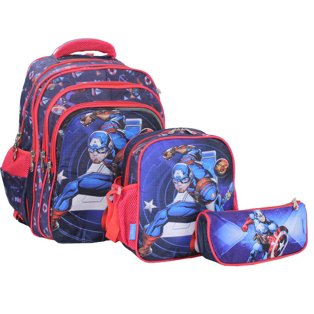 School Set 15-Inch (Captain America) - Ourkids - Golden Bag