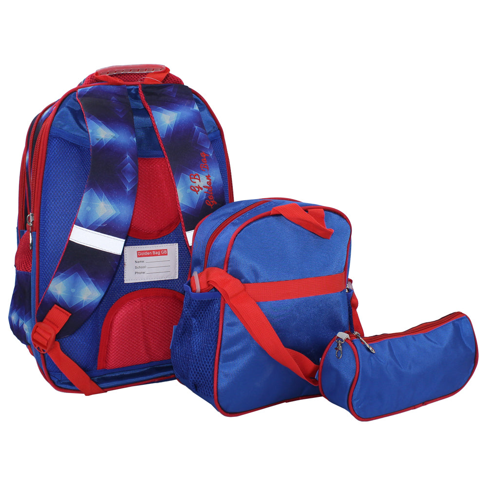 School Set 3D 17-Inch (Captain America) - Ourkids - Golden Bag