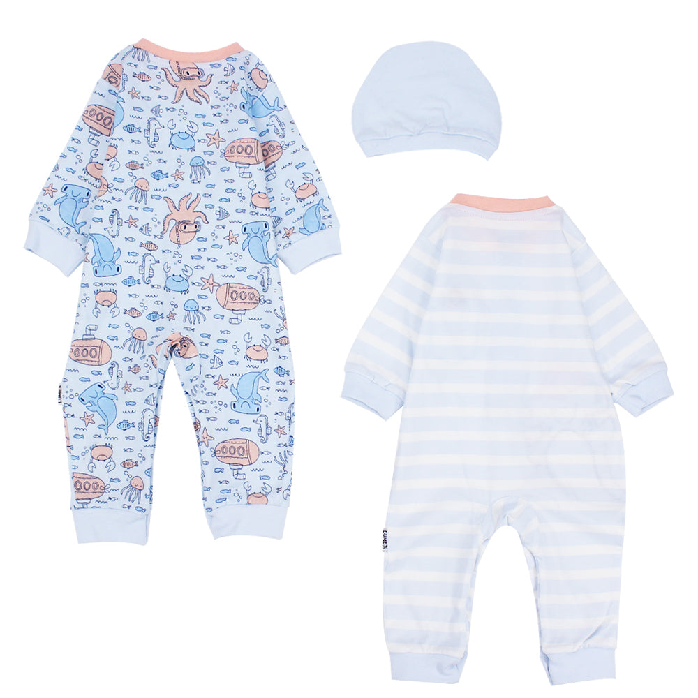 Sea World Footless Onesie (Pack Of 2) - Ourkids - Lumex