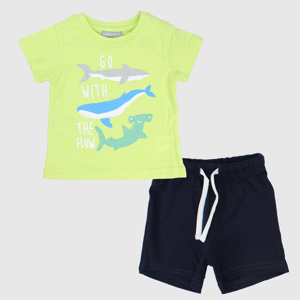 Sharks Short-Sleeved Pajama - Ourkids - Pompelo