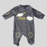 Sheepy Grey Long-Sleeved Baby Footie - Ourkids - Al Sayad