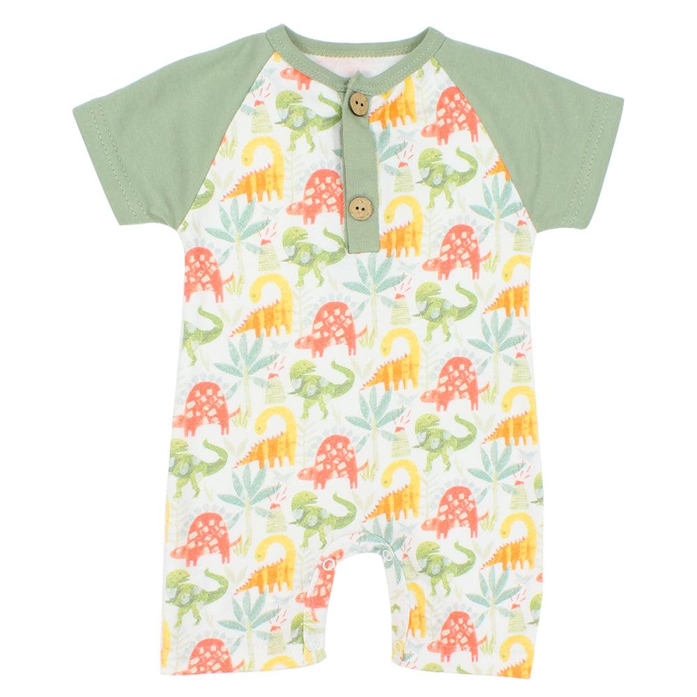 Short-Sleeved Dinosaur Onesie - Ourkids - Berceau