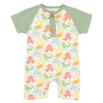 Short-Sleeved Dinosaur Onesie - Ourkids - Berceau