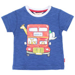 Short-Sleeved Royal Blue T-Shirt - Ourkids - Quokka