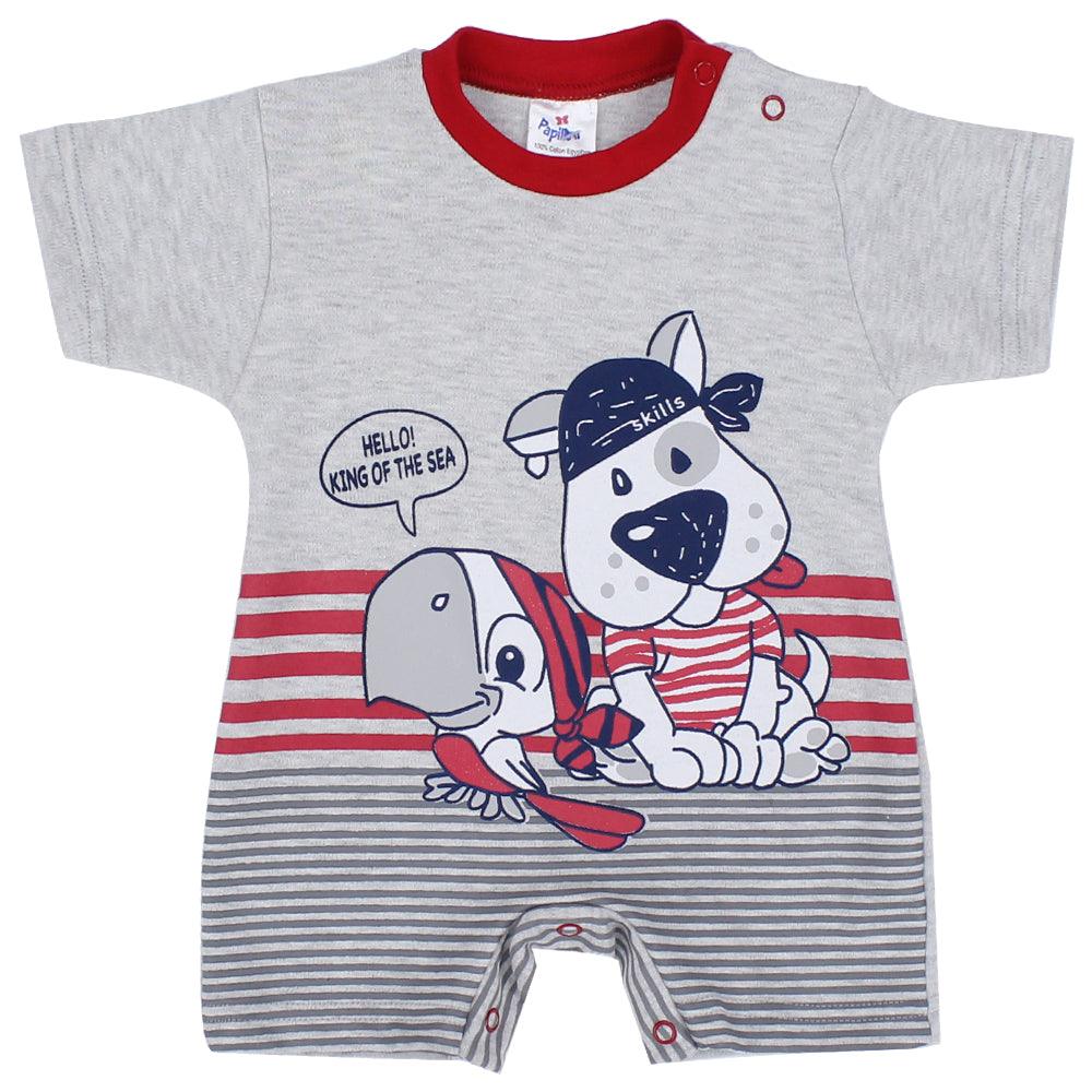 Short-Sleeved Striped Onesie - Ourkids - Papillion