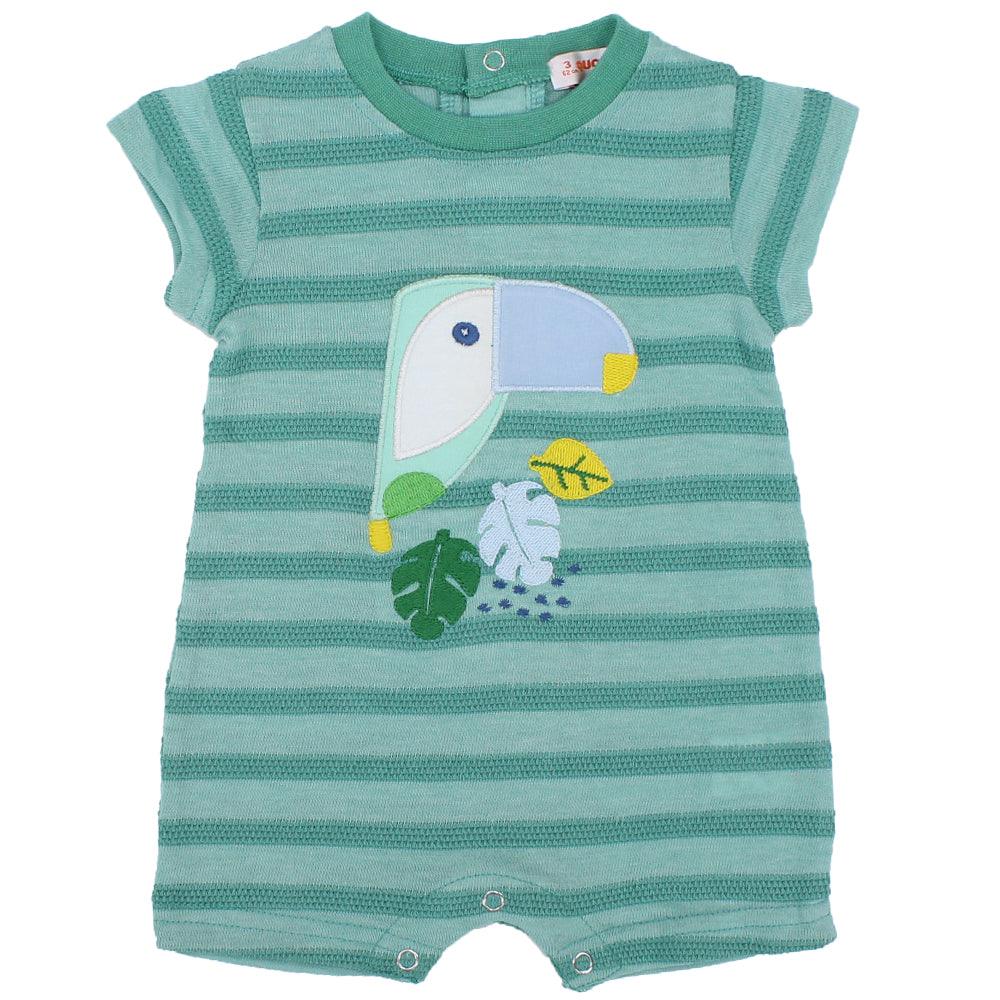 Short-Sleeved Striped Onesie - Ourkids - Quokka