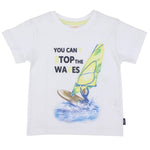 Short-Sleeved Surf The Waves T-Shirt - Ourkids - Quokka