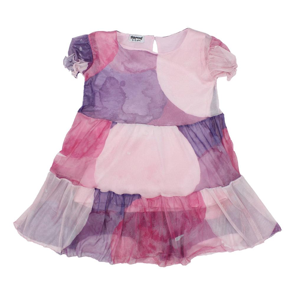 Short-Sleeved Tie-Dye Dress - Ourkids - Playmore