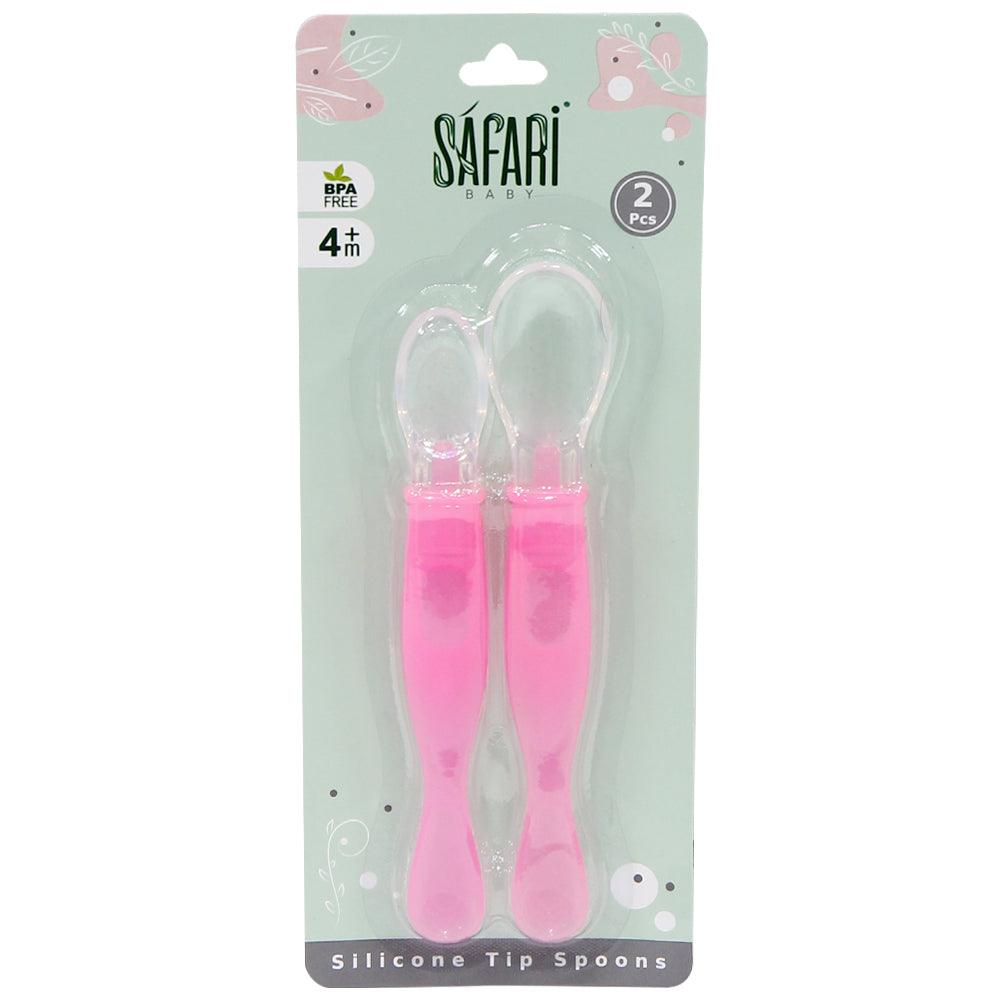 Silicone Double Feeding Spoon | 2 Pcs - Ourkids - Safari Baby