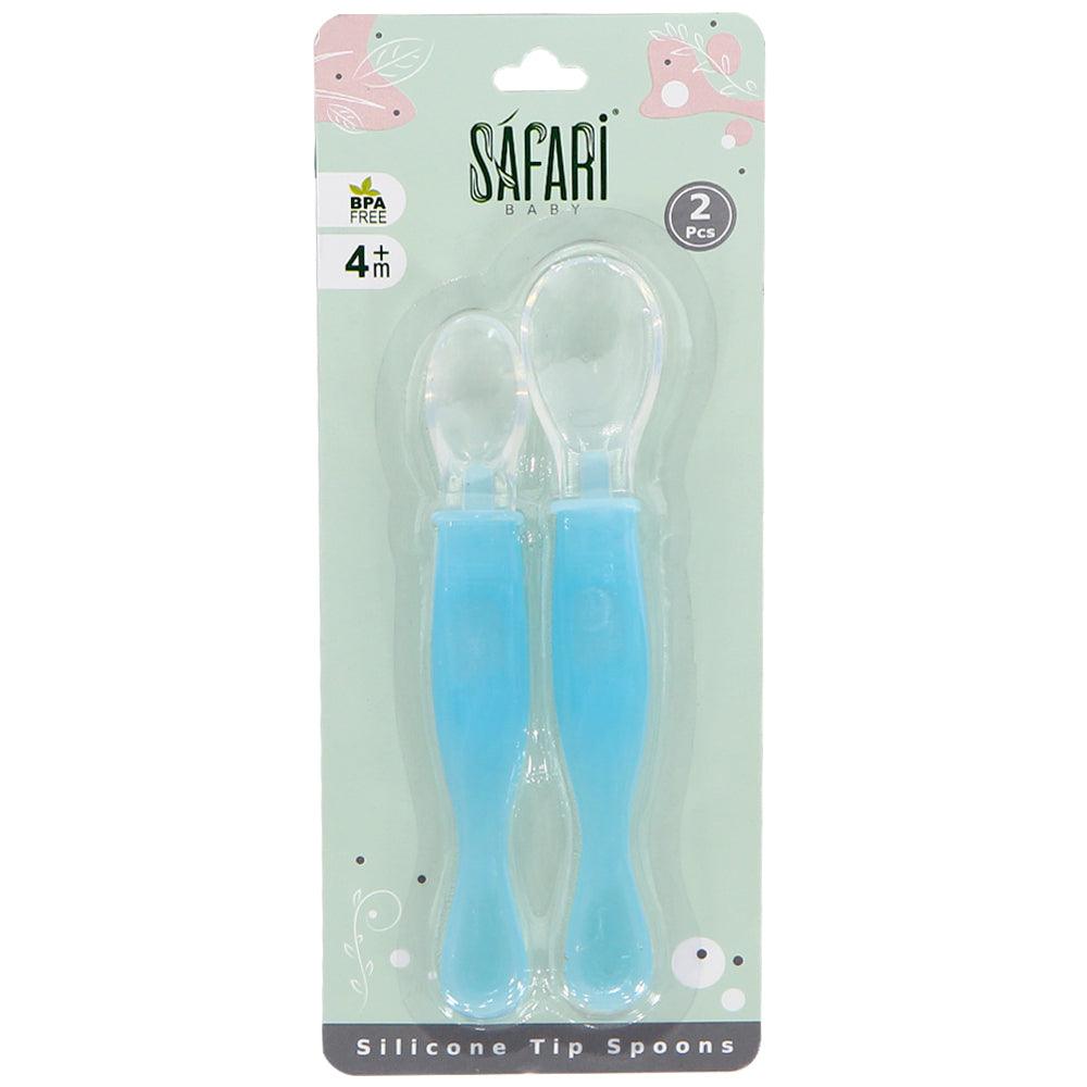 Silicone Double Feeding Spoon | 2 Pcs - Ourkids - Safari Baby