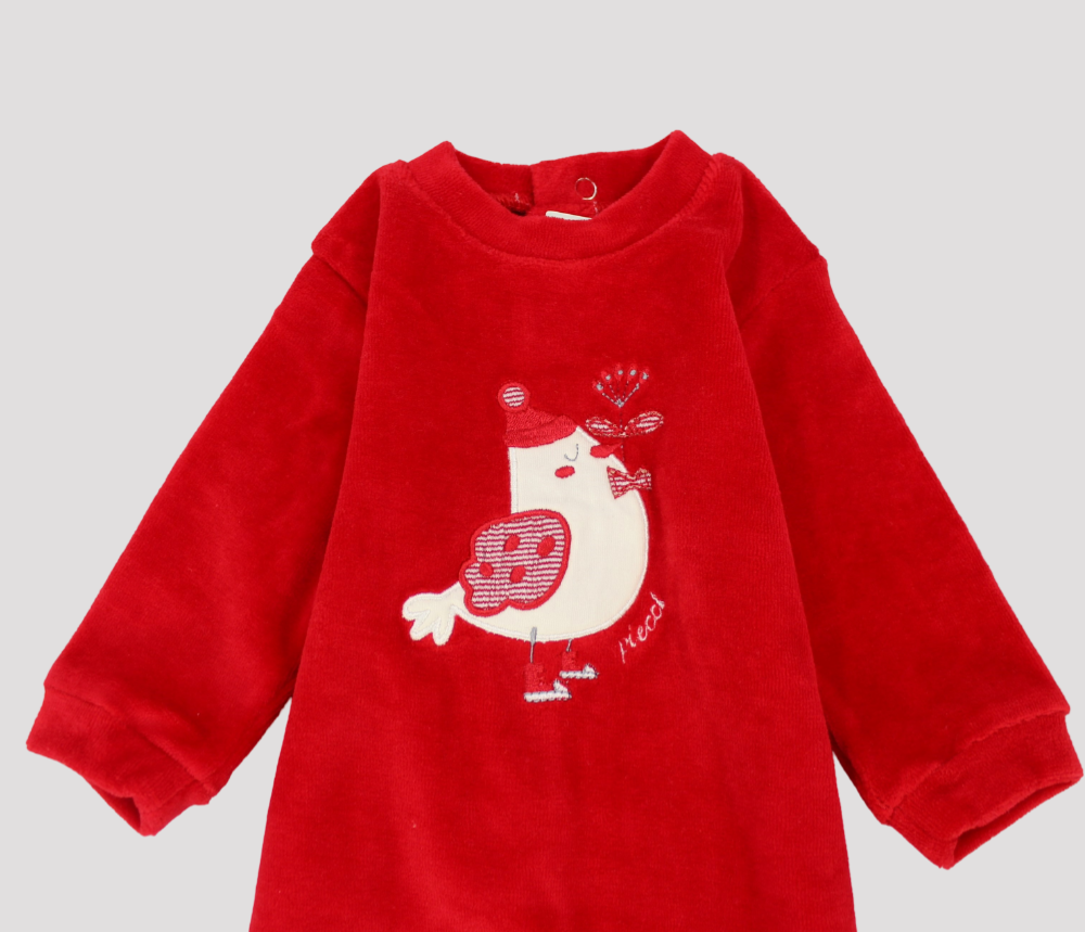 Singing Bird Long-Sleeved Baby Footie - Ourkids - Pompelo