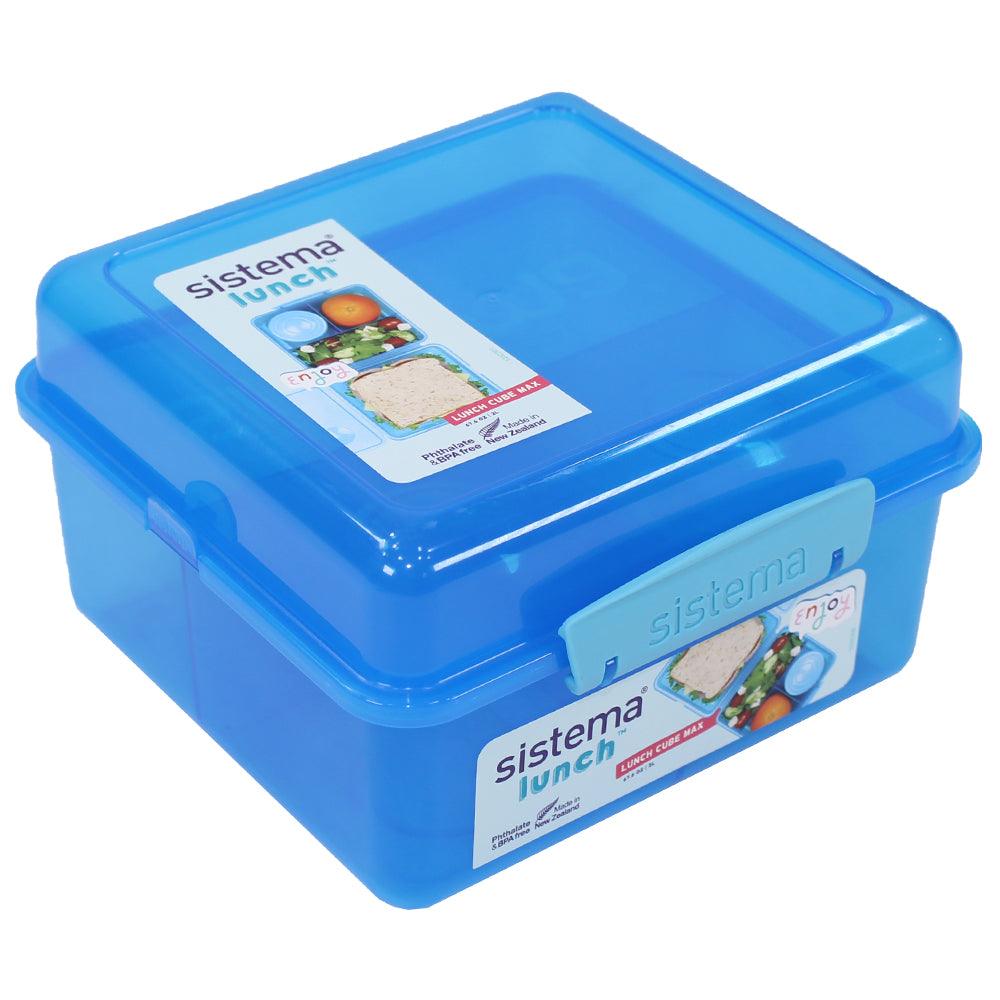 Sistema Lunch Boxes 2L Bento Cube Max With Yoghurt Container - Ourkids - Sistema