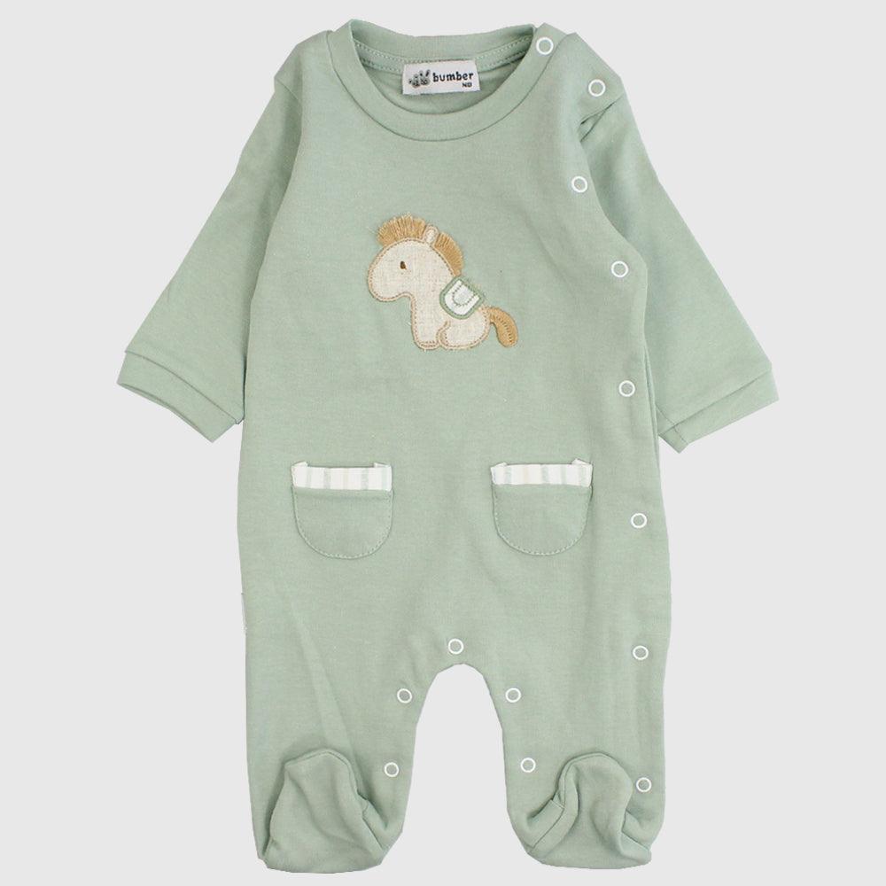 Sitting Horse Baby Footie - Ourkids - Bumber