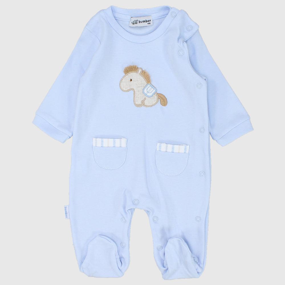 Sitting Horse Baby Footie - Ourkids - Bumber