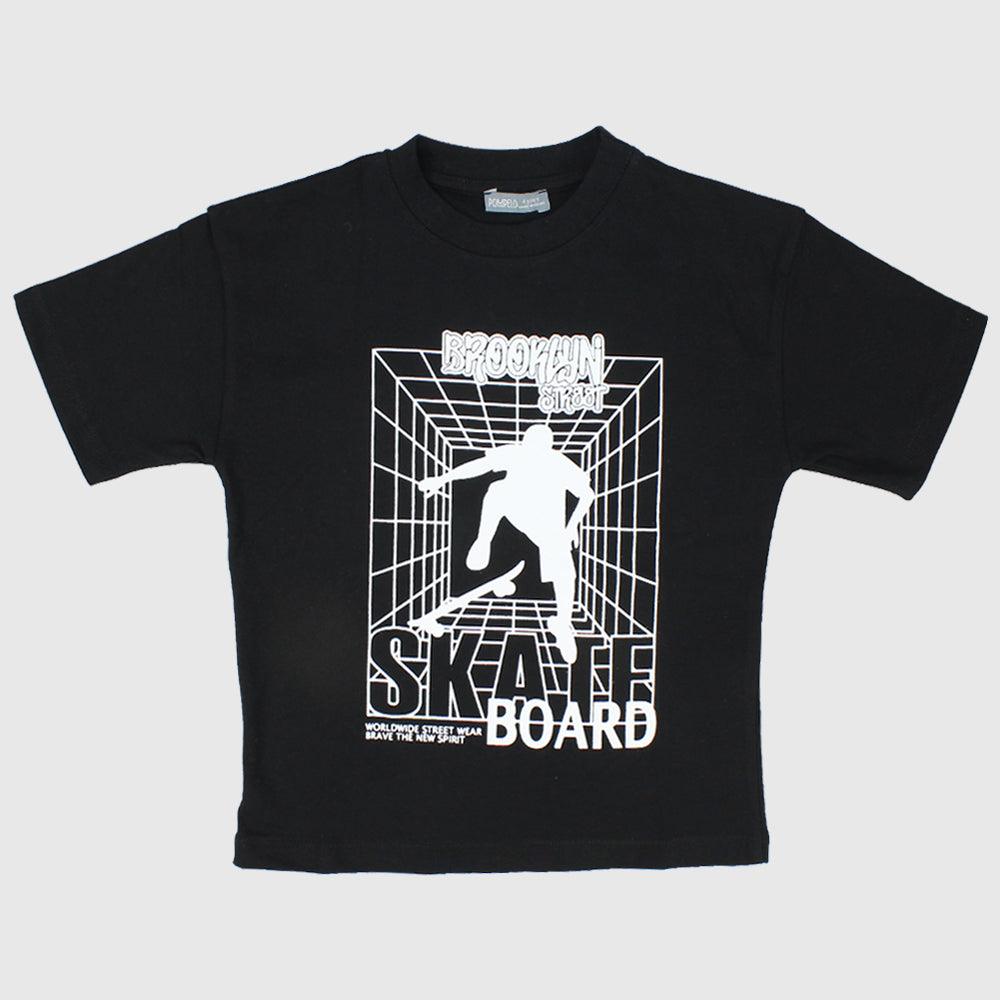 Skateboarding Short-Sleeved T-shirt - Ourkids - Pompelo