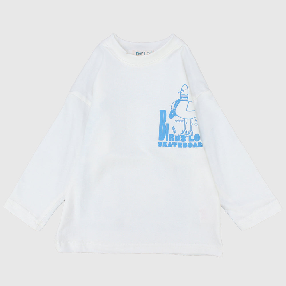 Skating Bird Long-Sleeved T-Shirt - Ourkids - Playmore