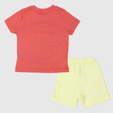 Skating Duck Short-Sleeved Pajama - Ourkids - Rosso