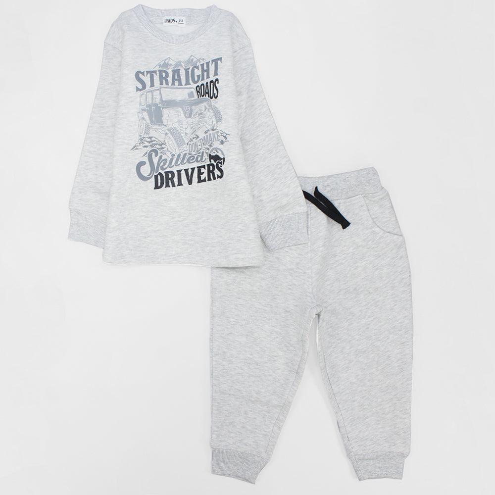 Skilled Drivers Long-Sleeved Fleeced Pajama - Ourkids - Ourkids