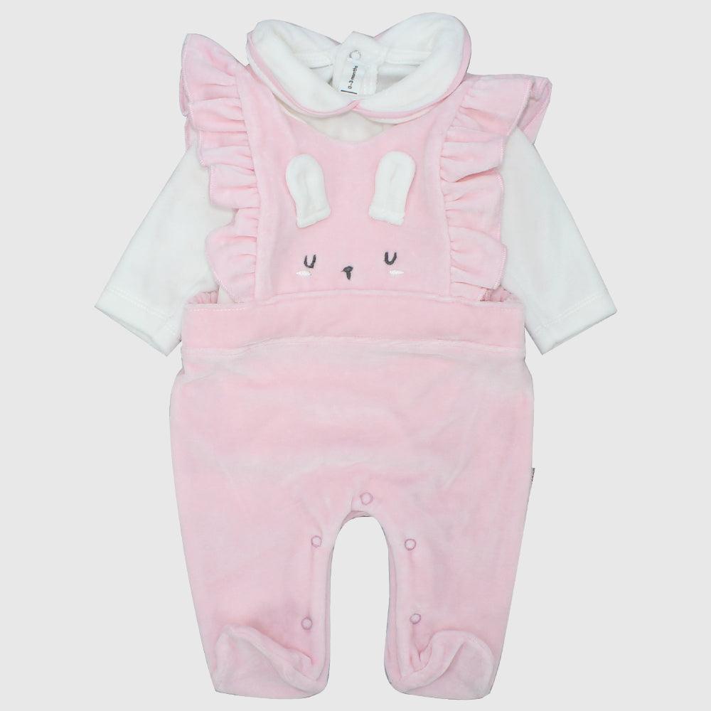 Sleeping Bunny Velvet Baby Footie - Ourkids - Ourkids