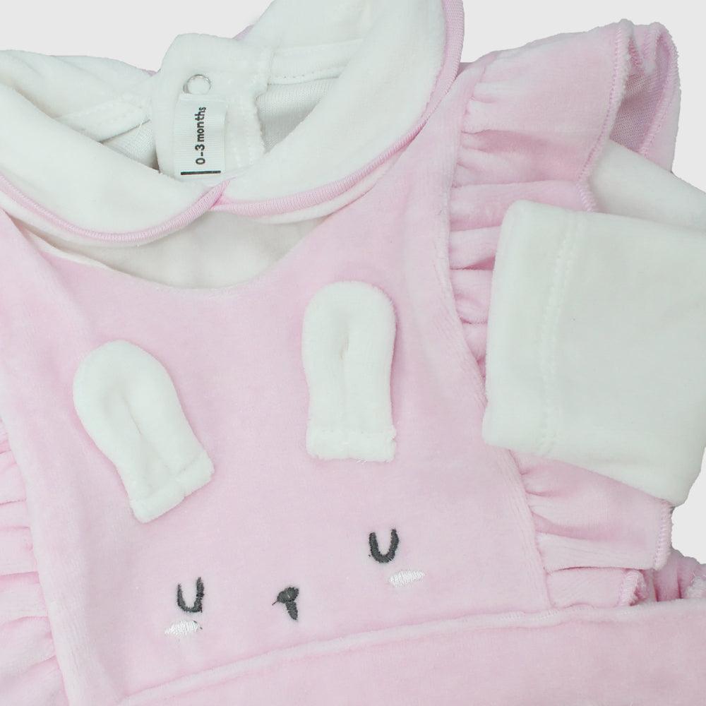 Sleeping Bunny Velvet Baby Footie - Ourkids - Ourkids