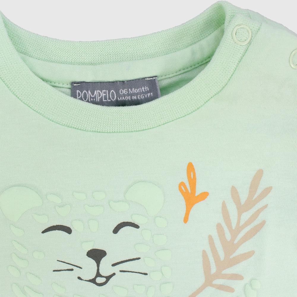 Sleepy Cat Short-Sleeved T-Shirt - Ourkids - Pompelo