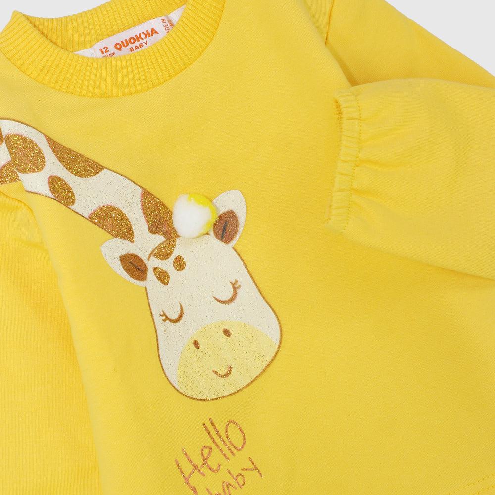 Sleepy Giraffe Long-Sleeved Sweatshirt - Ourkids - Quokka